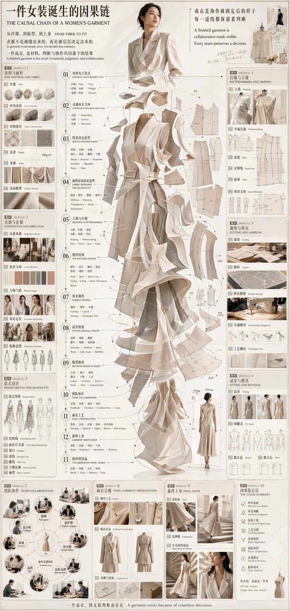 Haute Couture Garment Craftsmanship Infographic
