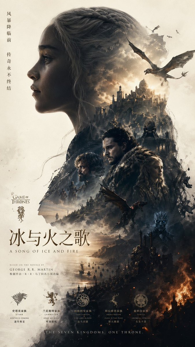 Epic Fantasy Double Exposure Poster