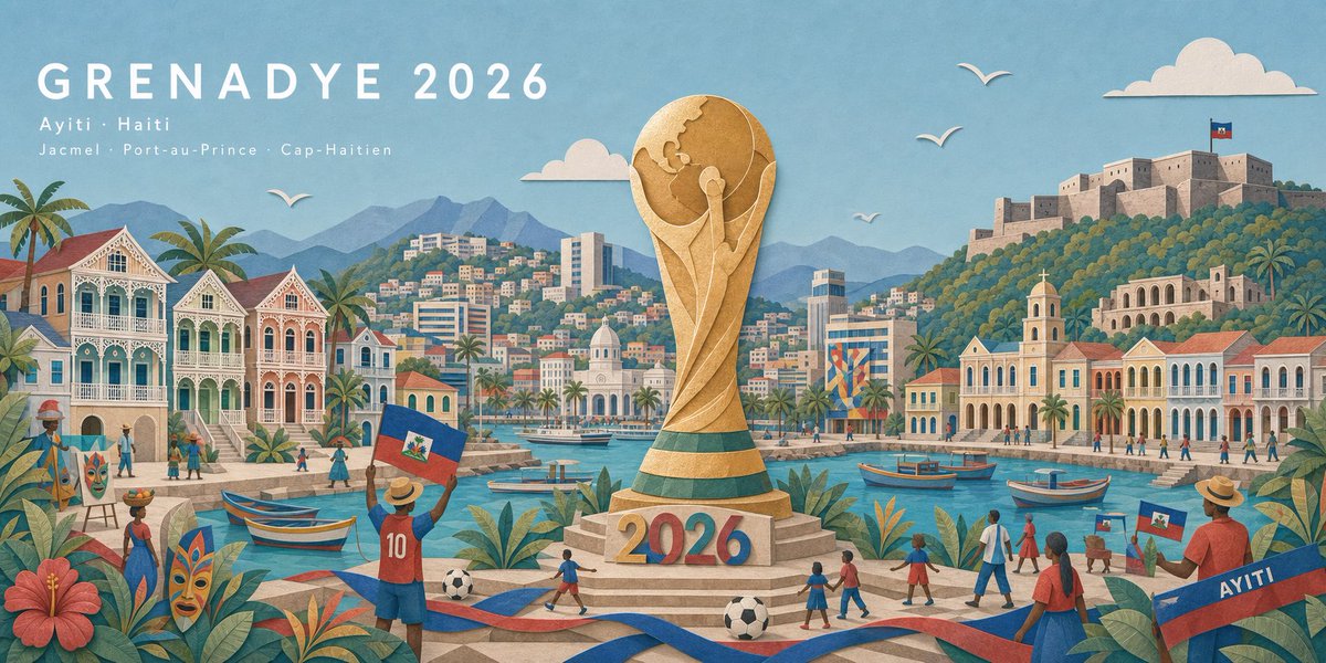 Haiti football poster panorama