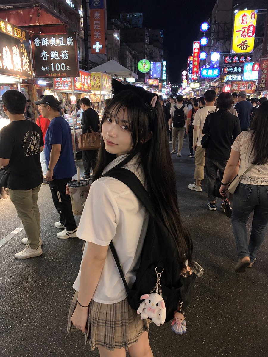 Asian Night Market Candid Shot