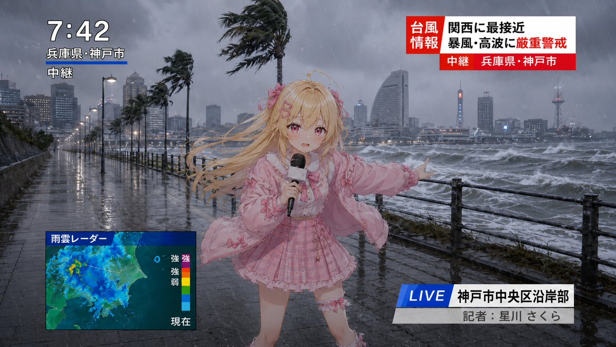 Anime Typhoon On-Site News Reporter