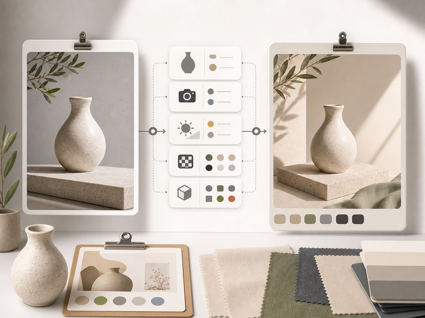 Reference Image Reverse-Engineering Vase Prompt Workflow Case
