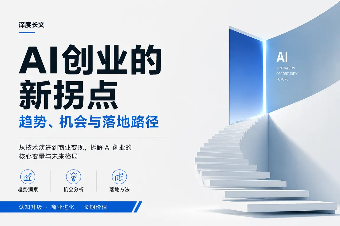 WeChat Official Account Cover Visual Director · In-Depth Long-Article Cover AI Startup Trends Long-Article Cover