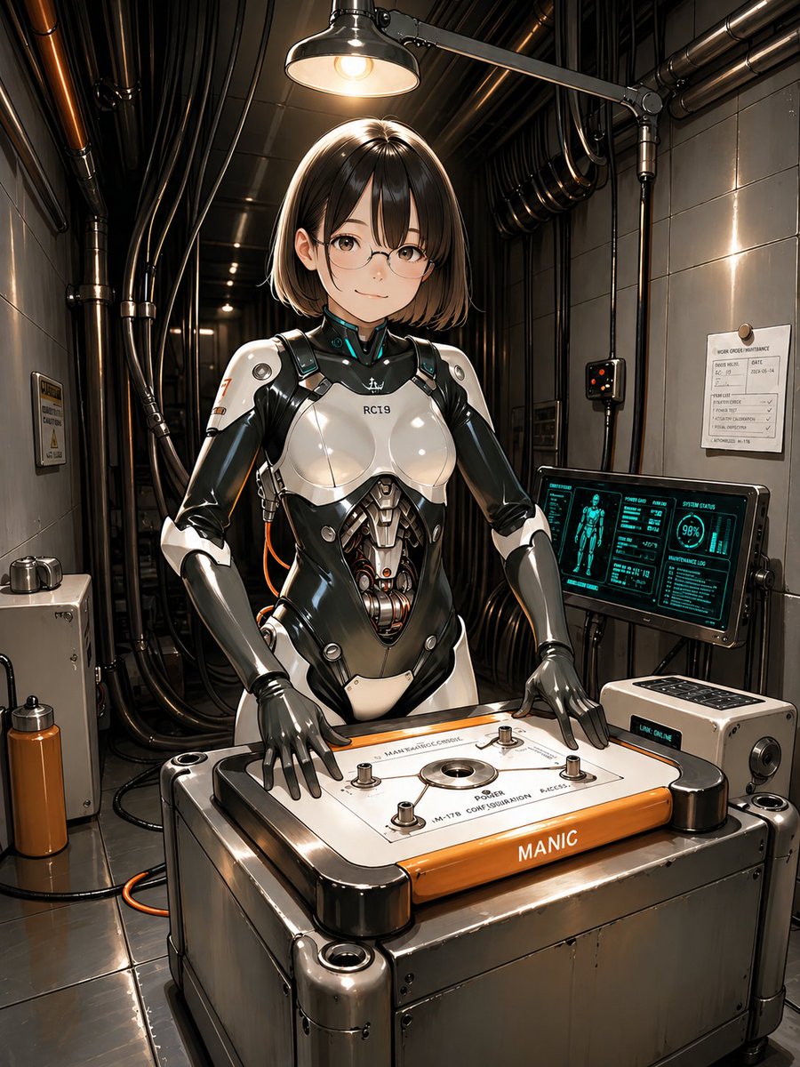 Female anime realistic futuristic cool-toned elegant