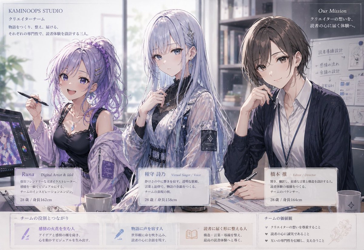 Female Anime Illustration Dreamy Studio Elegant