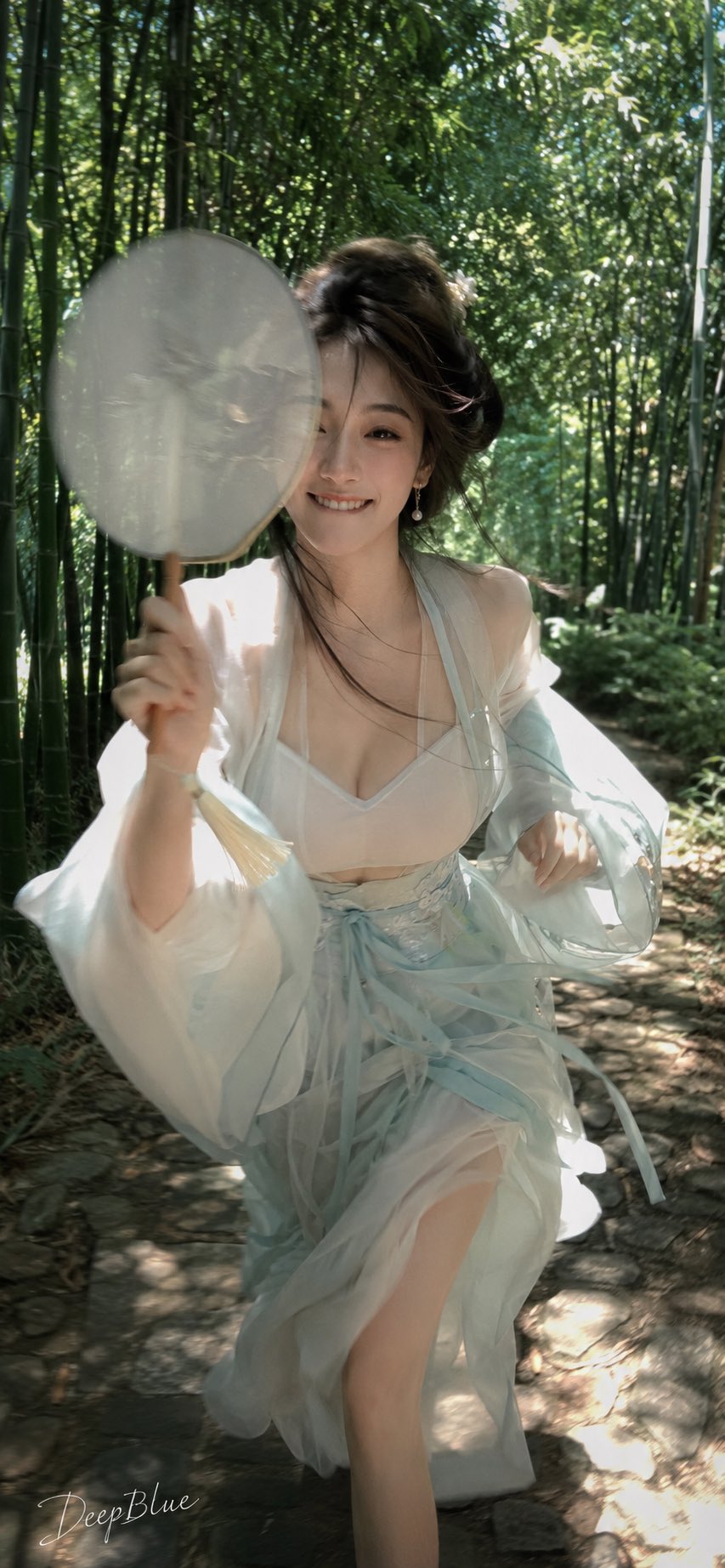 Realistic ancient-style portrait photography.