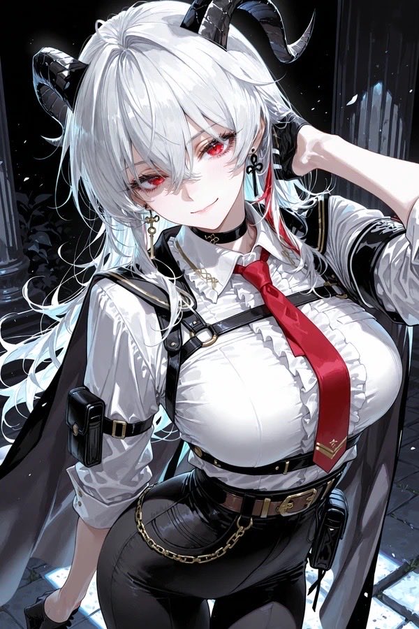 Character anime illustration night scene cool tone