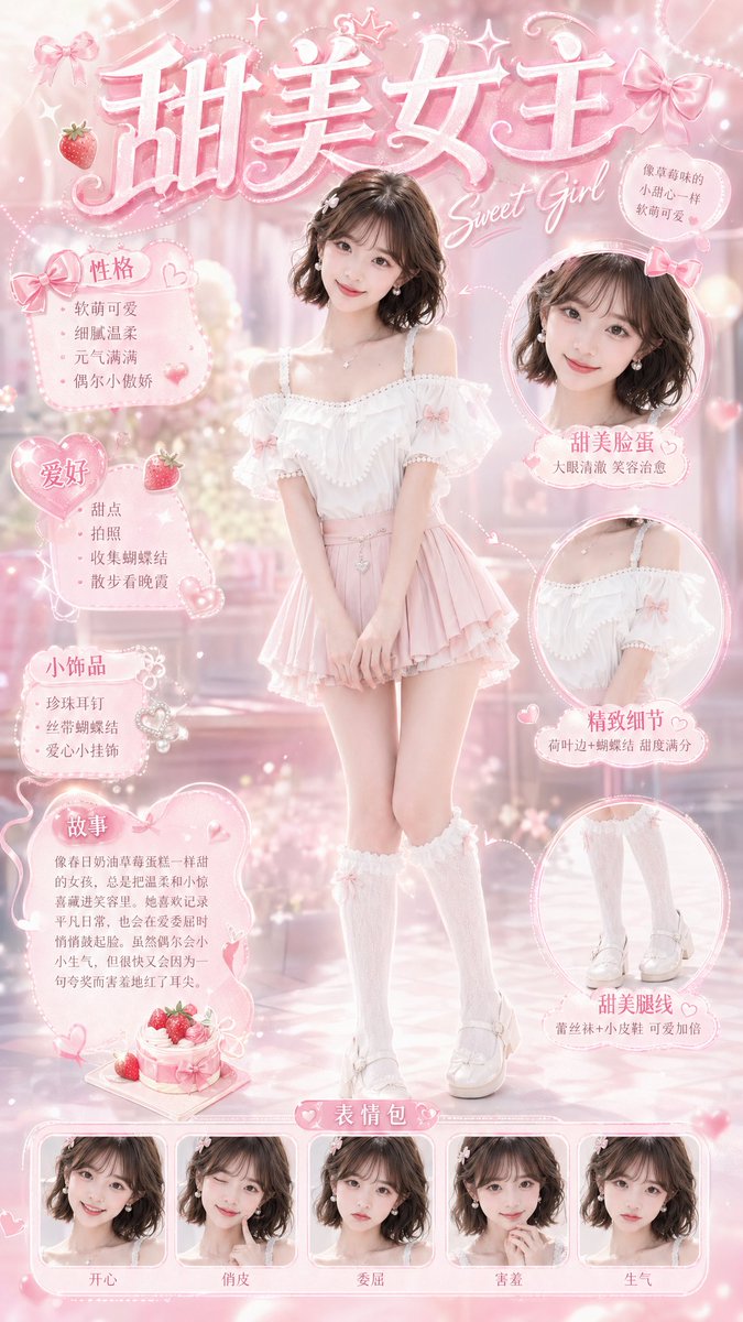 Girl poster illustration dreamy indoor cute