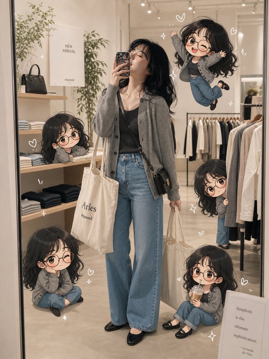 Character minimalist anime warm indoor elegant