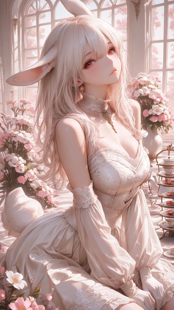 Girl anime illustration dreamy morning premium
