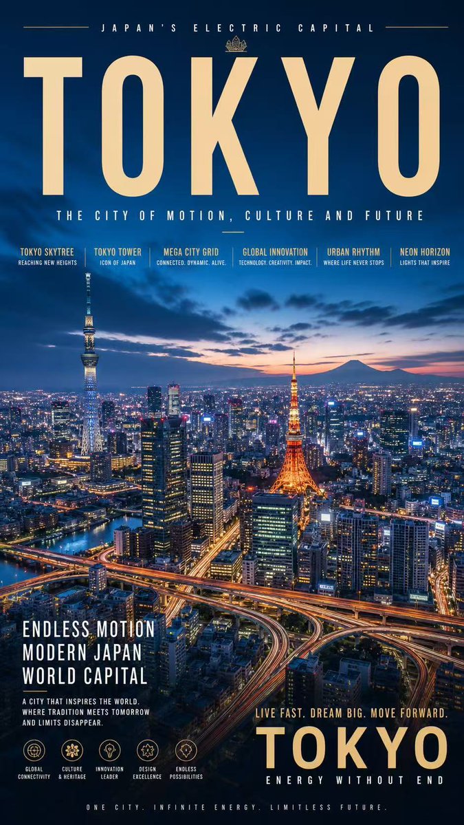 Portrait cinematic poster city dusk premium
