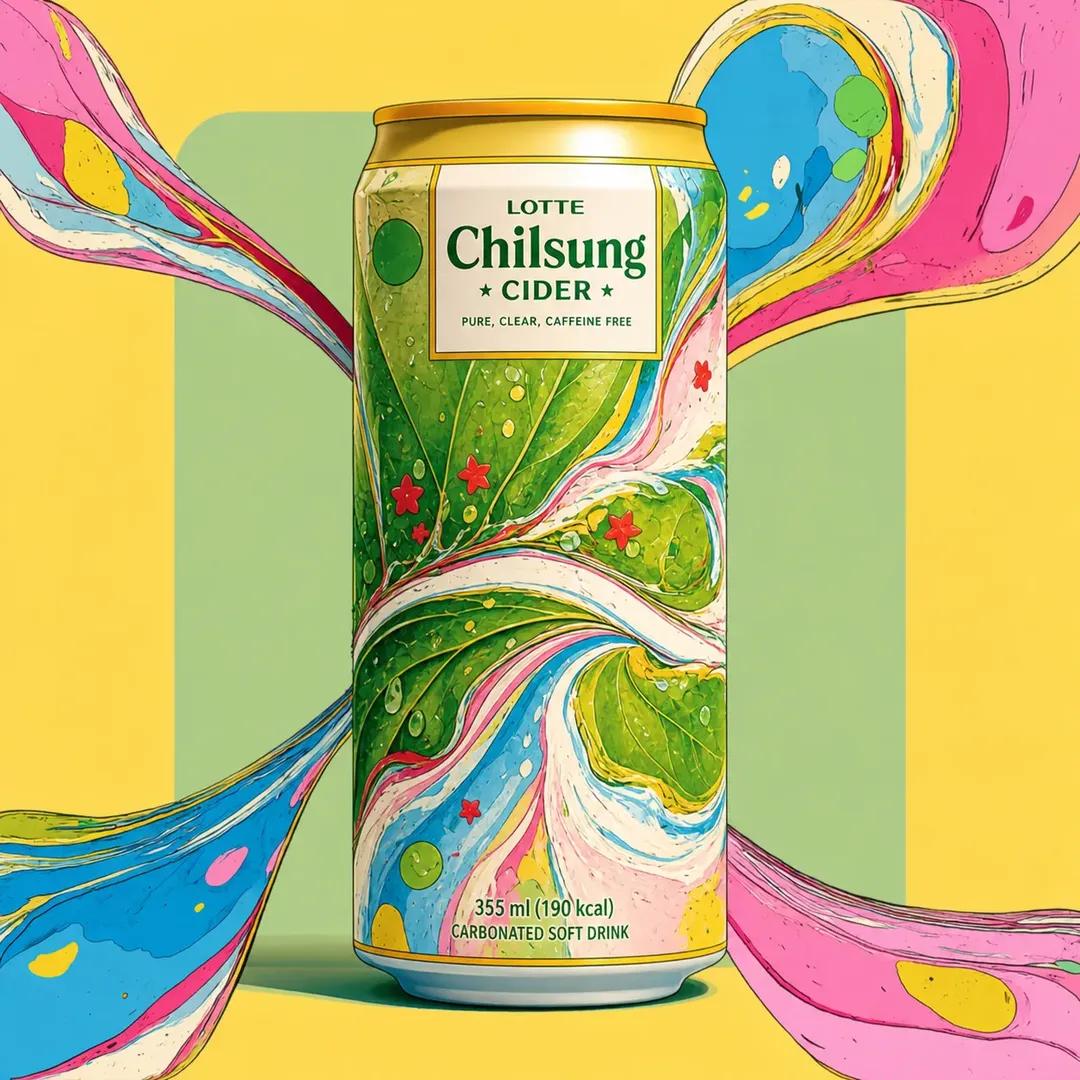 Psychedelic-style commercial beverage photography.