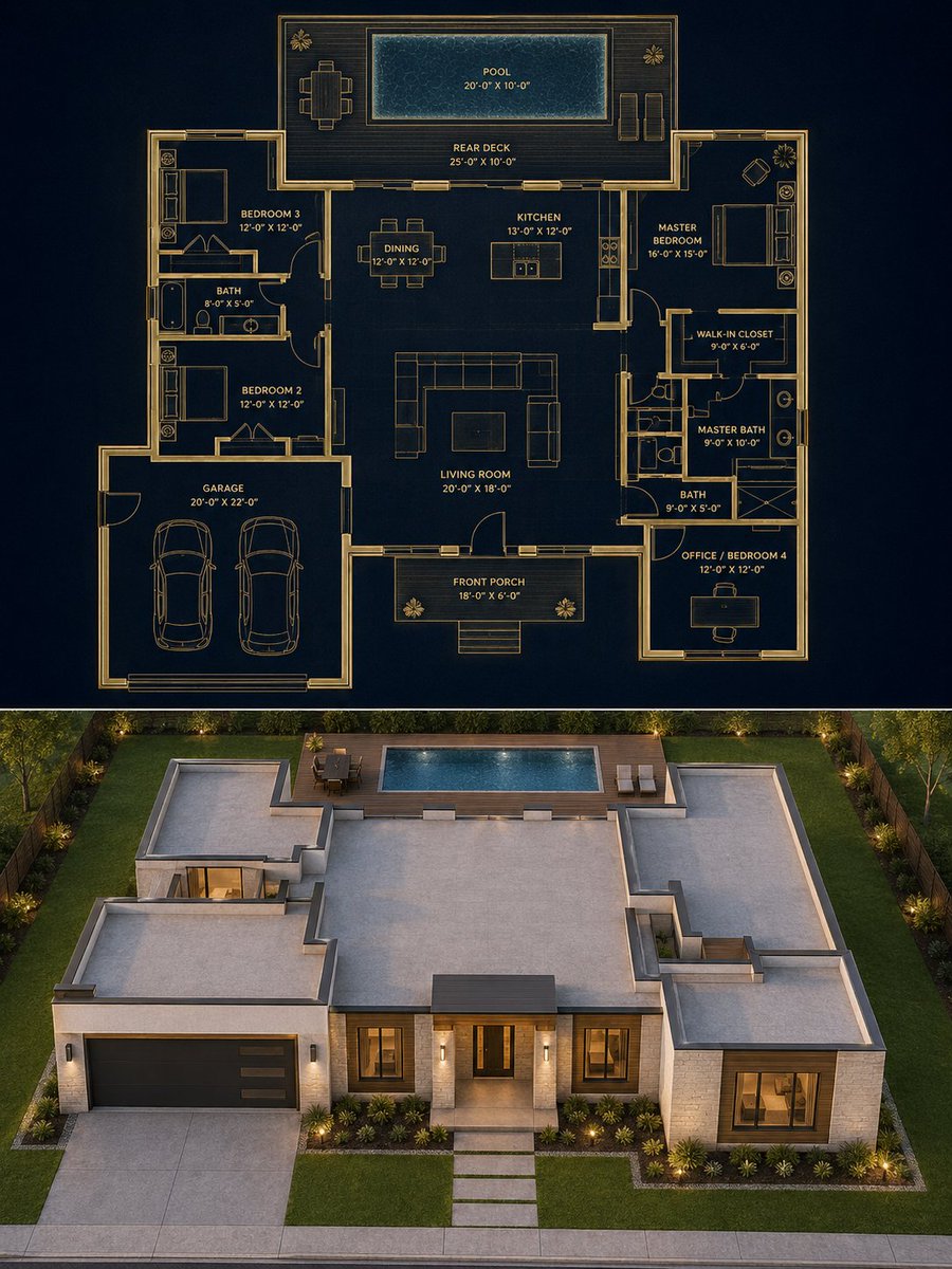 Architecture realistic warm interior