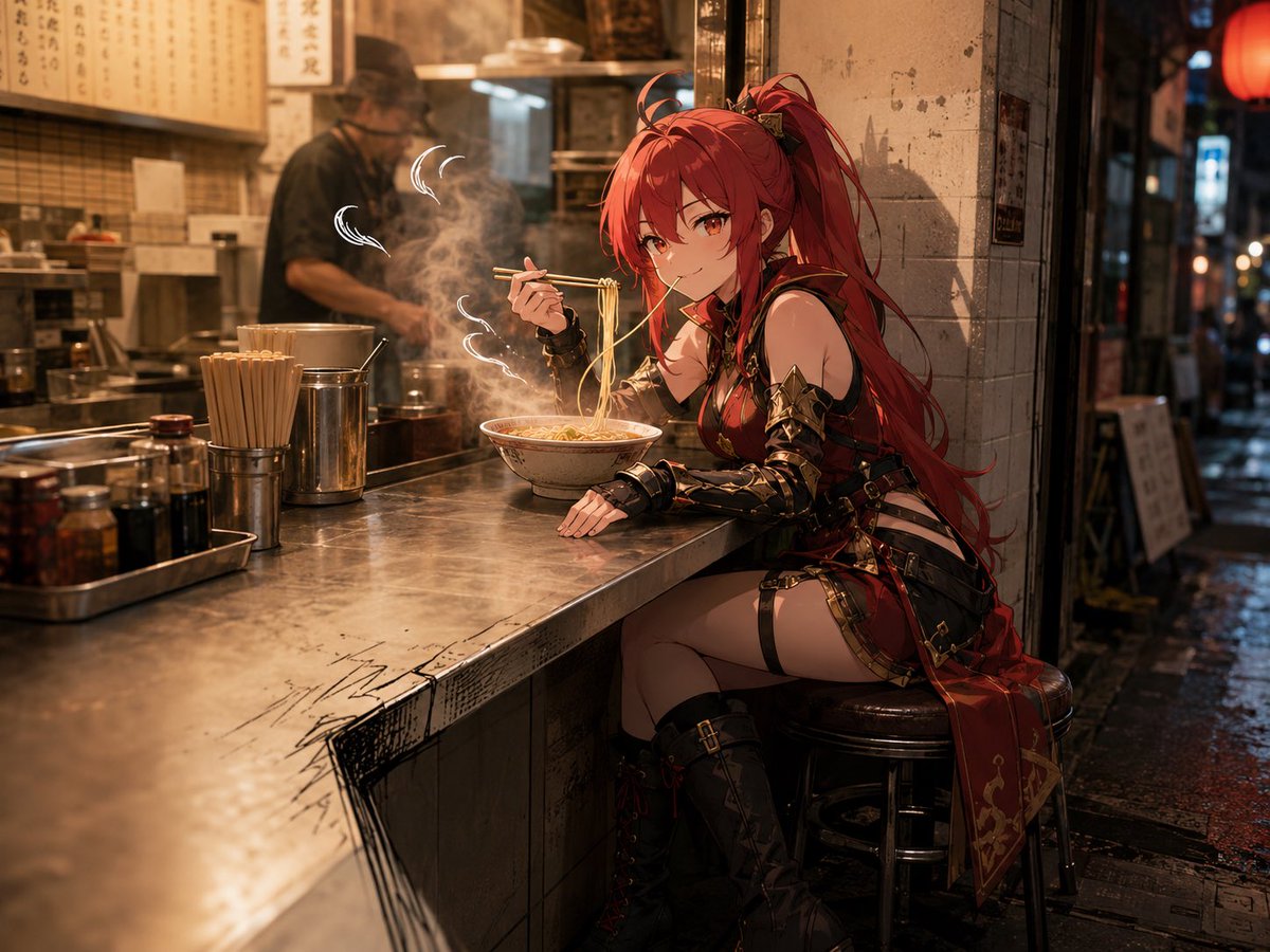 Character cinematic anime night scene, warm atmosphere