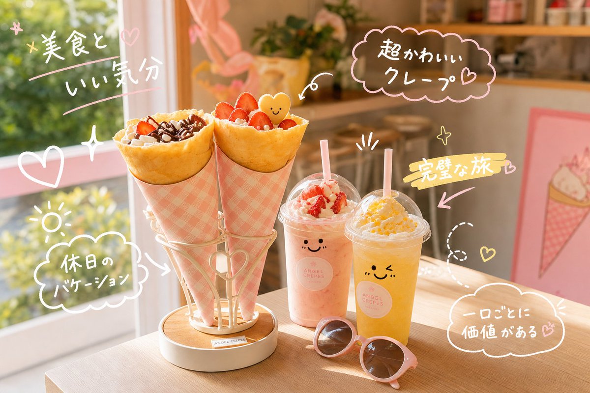 Angel realistic illustration warm cafe cute