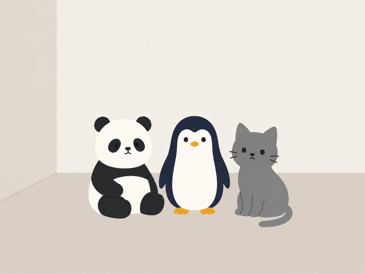 Cute 3D cat illustration