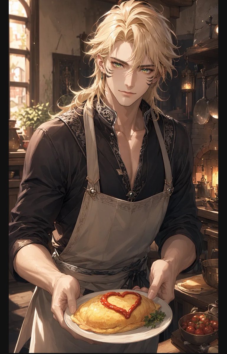 Character anime illustration, warm