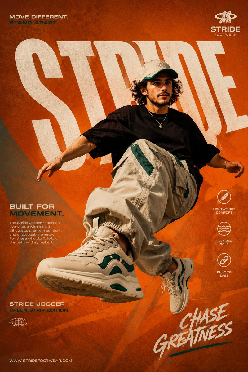 Modern sneaker poster