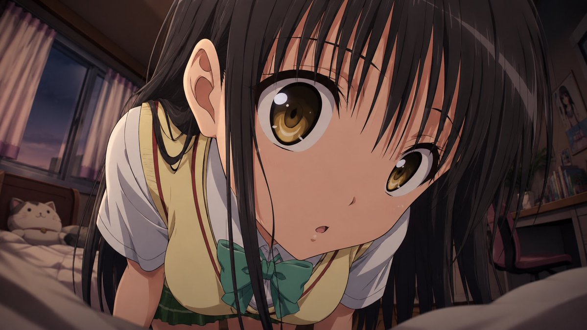 Character cinematic anime warm interior