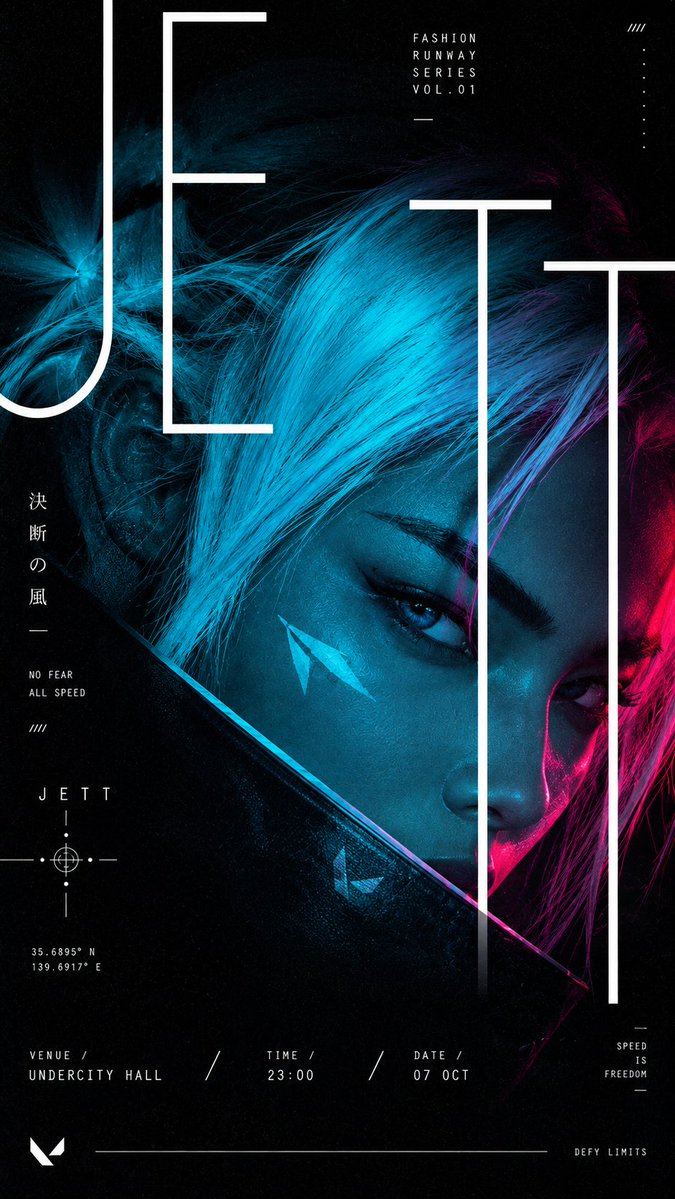 Character poster typography neon night