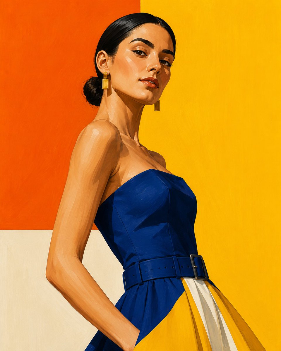 Female illustration poster