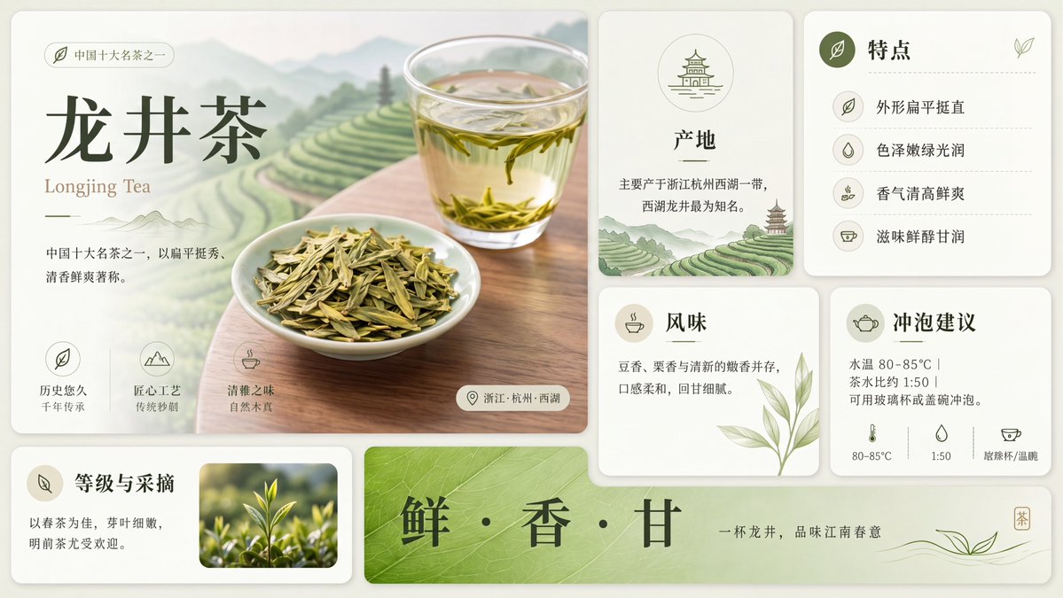 Longjing Tea Infographic Poster